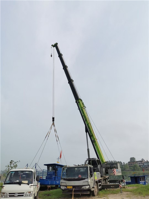 合水县桥梁建设吊装案例